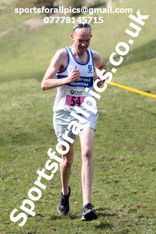 Masters men 2021 NECAA Cross Country Relays, Thornley Farm, Peterlee, Saturday, April 10th. Photo: David T. Hewitson/Sports for All Pics